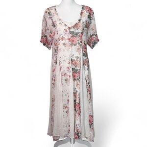 90s Floral Chiffon Dress
